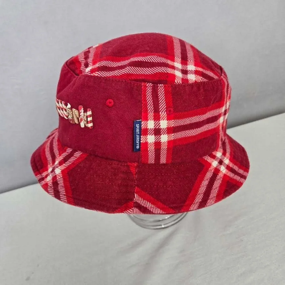 Disney Spirit Jersey Walt Disney World Holiday Plaid Bucket Hat Rare Red‎ Xmas